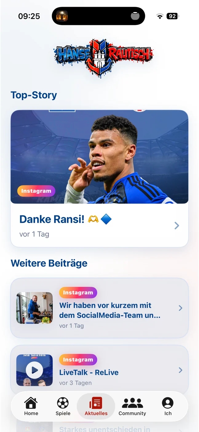 Aktuelles in der App