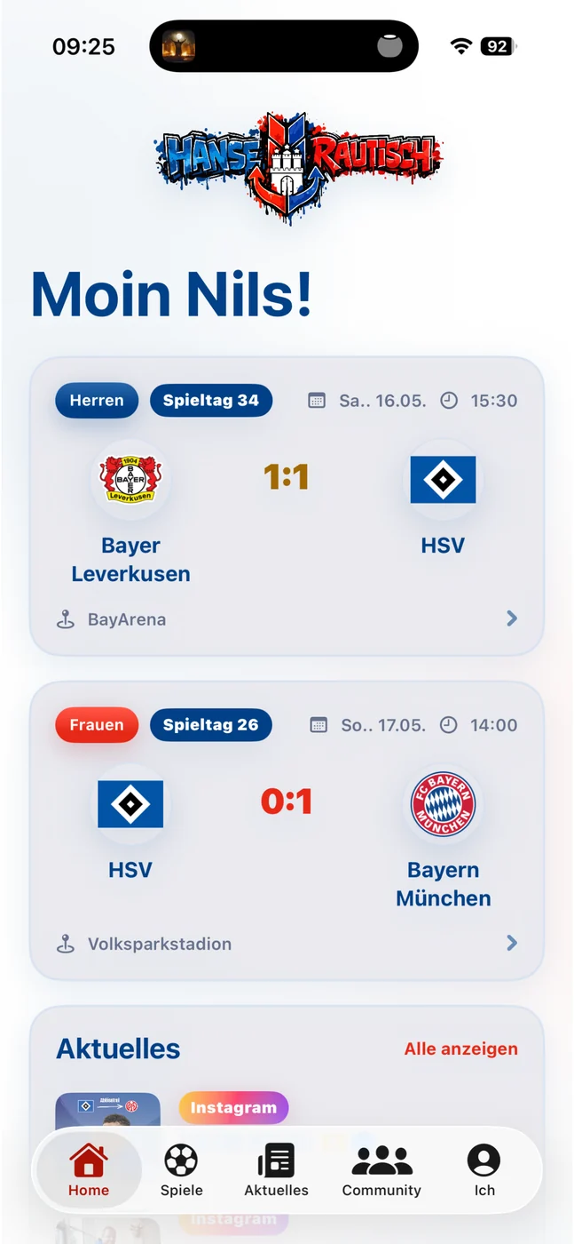 Hanserautisch App Homescreen